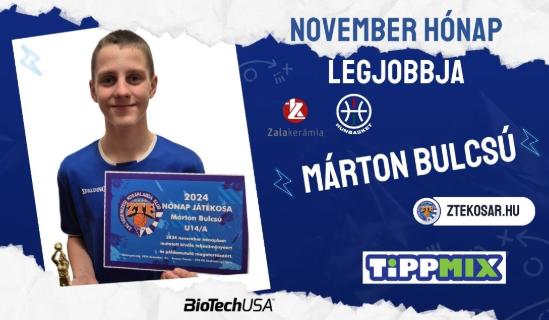 November hnap utnptls jtkosa: Mrton Bulcs (U14/A)