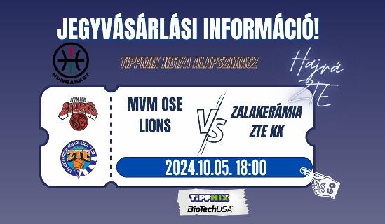 Vendgjegyek az MVM OSE Lions elleni mrkzsre